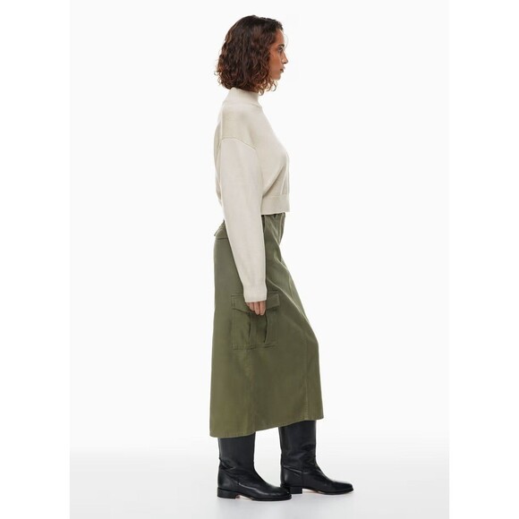 Aritzia Wilfred Free Harper Cropped Wool Sweater Mockneck Wool Sweater Sz M/L - Picture 4 of 15